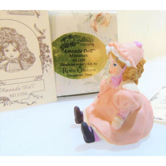Jan Hagara Amanda Doll Porcelain 1.5" Mini Figurine Limited Edition Vtg 90s Box - Picture 5 of 7